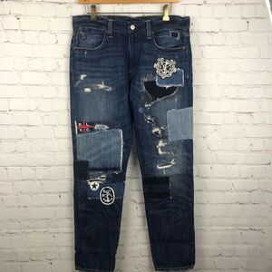 Polo Ralph Lauren Astor Slim Boyfriend Patchwork Jeans Women's Sz 28